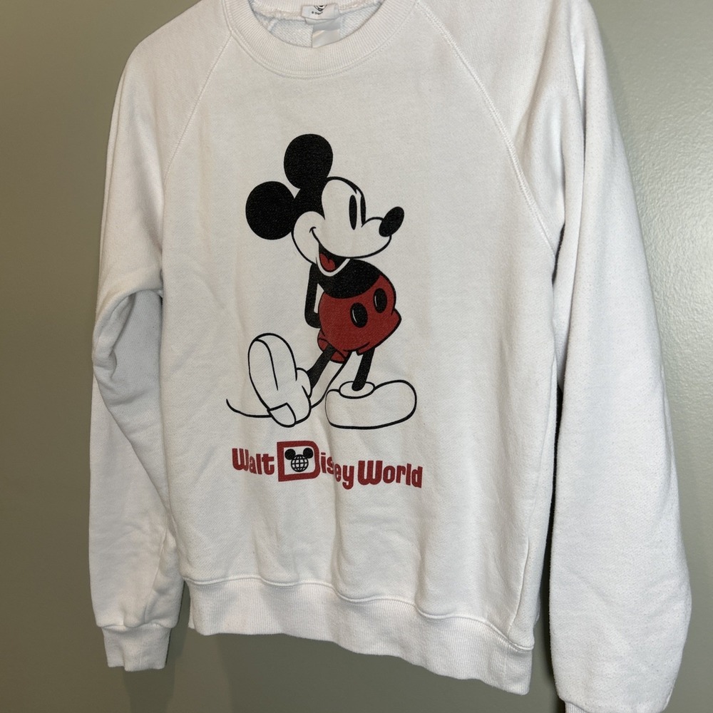 Disney Parks Walt Disney World Mickey Mouse Sweatshirt XS Vintage Disney sweater - Picture 7 of 8